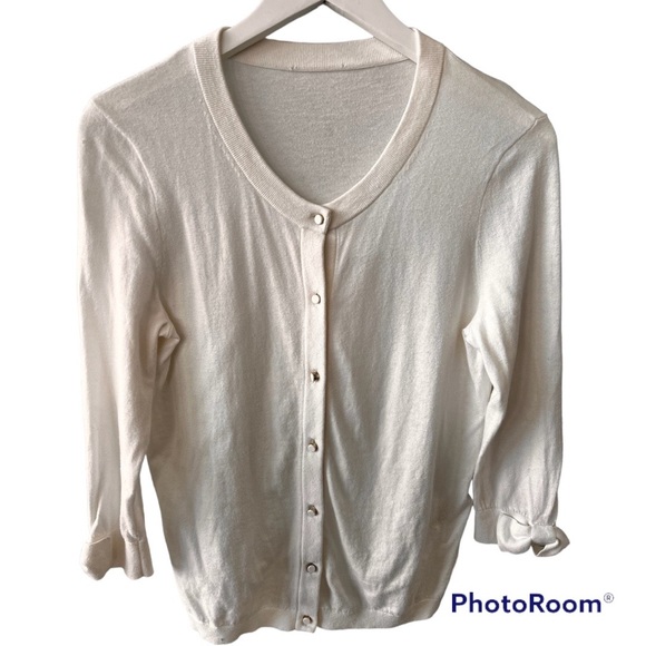 Beige Kate Spade cardigan size S - Picture 2 of 3
